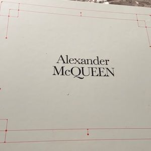 Alexander McQUEEN 8.5 silver/white/silver platform